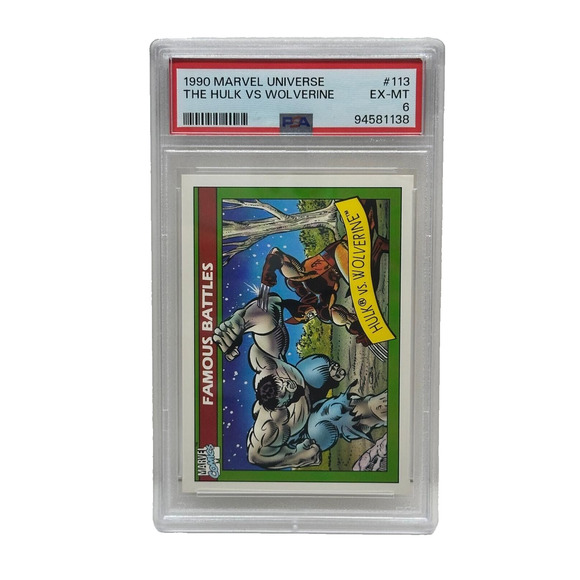1990 Impel Marvel Universe The Hulk vs Wolverine #113 PSA 6 EX-MT H1F6 1138 - Picture 1 of 2